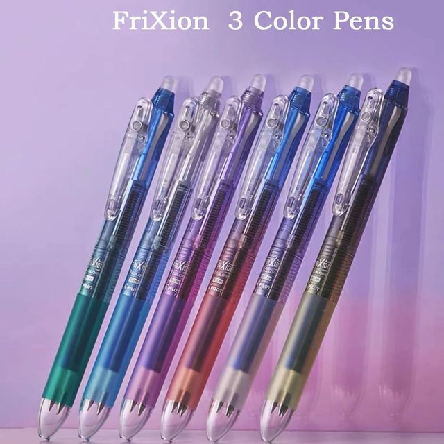 Summer Memorie! Japan PILOT 3 Color FriXion Pens Clear Gel Pen 0.38 mm  Erasable Pen Kawaii